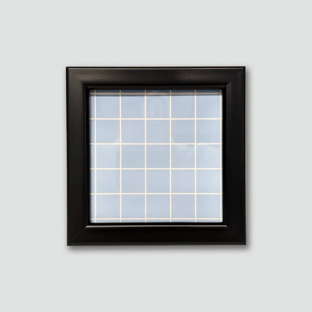Harbortown 3pk 4"x4" Soft Linear Profile Mini Picture Frames Matte Black