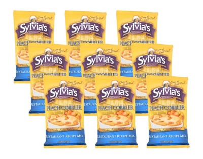 Sylvia's Peach Cobbler Restaurant Recipe Mix - Case of 9/9 oz