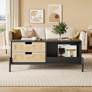 Rattan Coffee Table with LED Lights - 1 of 4