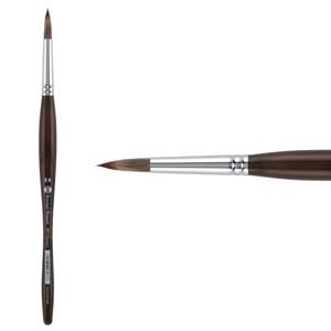 Borciani e Bonazzi Unico Synthetic Mongoose Artist Paint Brush - Series 800 Round - Size #14 - Watercolors, Oil & Acrylic Paint - Handcrafted in - 1 of 4