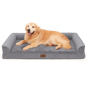 Cozy Kiss Orthopedic Cooling Foam Pet Bed with Sides, Removable Cover, Waterproof Liner & Anti-Slip Base - 1 of 4