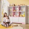 Bookshelf and Toy Organizer, Kids Book Shelf for Kid Rooms with Door, Cubes Storage Organizer,Wood Children Bookcase - 2 of 4