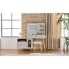 TOBILI Modern Makeup Vanity Desk with Mirror and Lights, Retractable Dressing Table with Drawers and Cabinet,White - 4 of 4