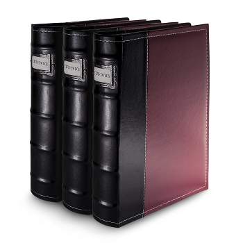 Bellagio-Italia CD/DVD Storage Binder - Burgundy - Leather - 144-Disc Capacity