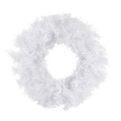 Northlight 18" Icy White Iridescent Spruce Artificial Christmas Wreath - Unlit