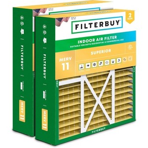 Filterbuy 22x24x5 Air Filter (2-Pack), Pleated MERV 11 Allergen Defense Replacement HVAC AC Furnace Filters for Amana, Goodman, & Five Seasons - 1 of 4