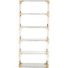 55 Downing Street Hanna 70 3/4" Clear Acrylic and Gold 6-Shelf Open Bookcase - 4 of 4