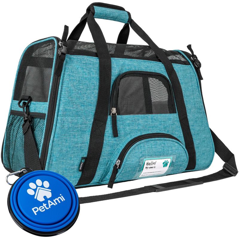 PetAmi Airline Approved Pet Carrier for Cat Dog, Soft Sided Travel Supplies Accessories, Ventilated Carrying Bag Kitten Puppy, 1 of 8