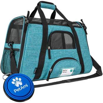 PetAmi Airline Approved Pet Carrier for Cat Dog, Soft Sided Travel Supplies Accessories, Ventilated Carrying Bag Kitten Puppy