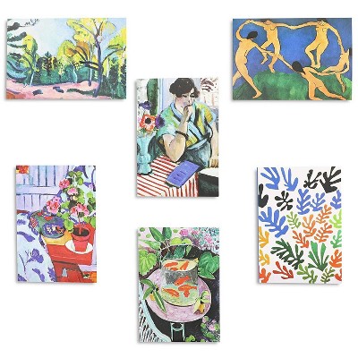 36-Count Assorted Box All Occasion Greeting Cards with Envelopes, Notecards, Artistic Design Inspired by Matisse Painting, 5 x 3.5 in