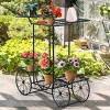 6-Tier Garden Cart Stand Flower Rack Display Decor Flower Pot Plant Holder - 4 of 4