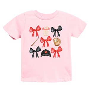 The Juniper Shop Coquette Baseball Red Chart Youth Short Sleeve Tee - 1 of 4