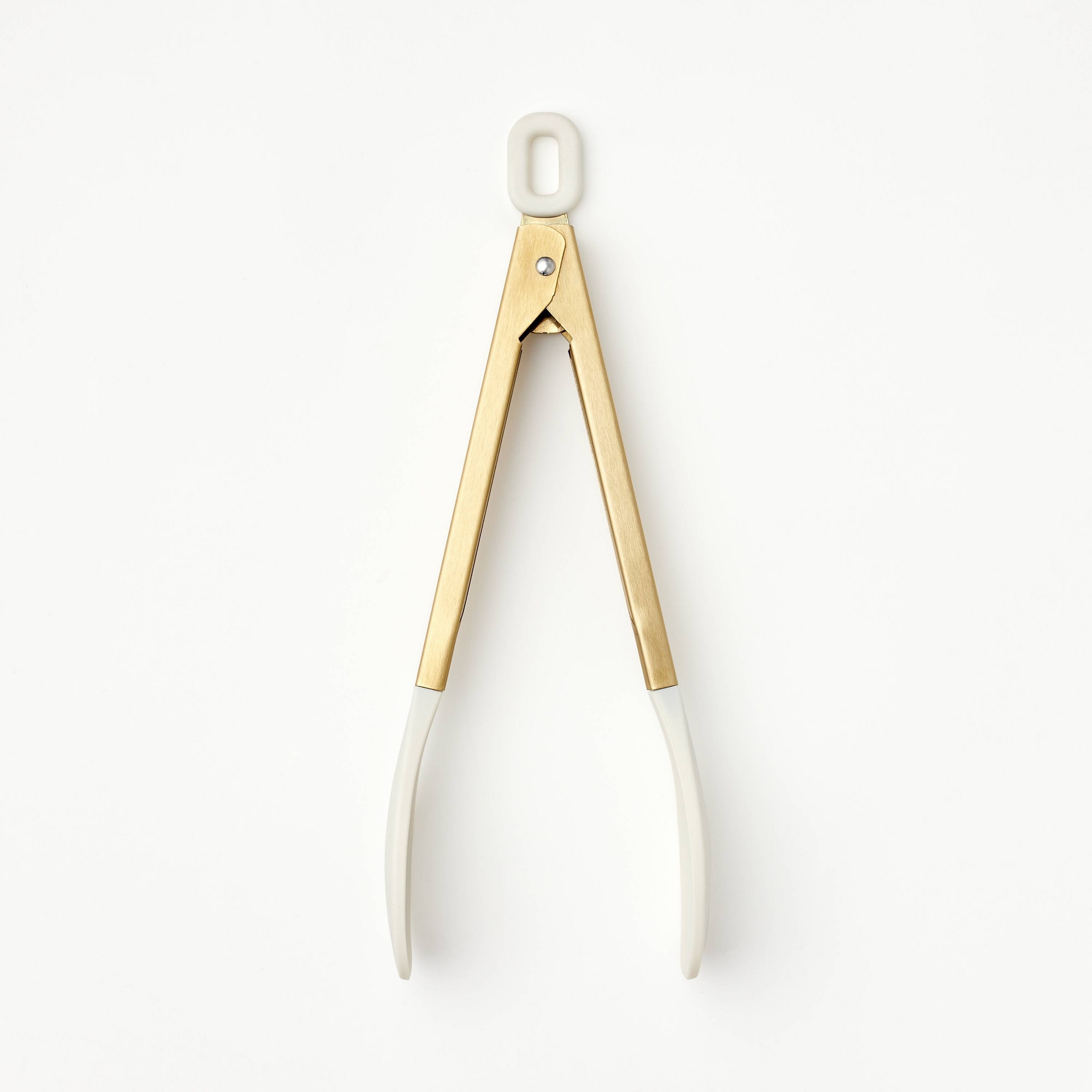 9" Stainless Steel Tongs with Silicone Champagne Light Gold - Figmint™