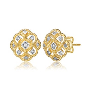 Guili 14K Gold Plated Cubic Zirconia Stud Earrings, a Classic & Timeless Jewelry Gift for Women Who Love Simplicity & Everyday Elegance - 1 of 3