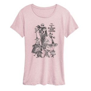 Women's - Disney - Nightmare Group Short Sleeve Graphic T-Shirt - 1 of 3