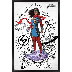 Trends International Marvel Ms. Marvel - Doodles Framed Wall Poster Prints - 1 of 4