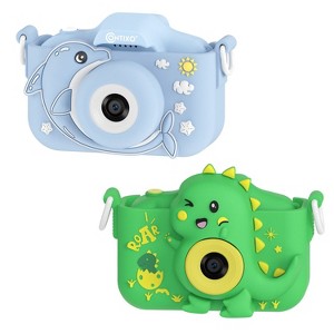 Contixo KC3 Kids Camera 2-Pack – 2" Screen, 1080p, Dual Cameras, 16GB Cards, Rechargeable, Fun Silicone Covers - 1 of 1