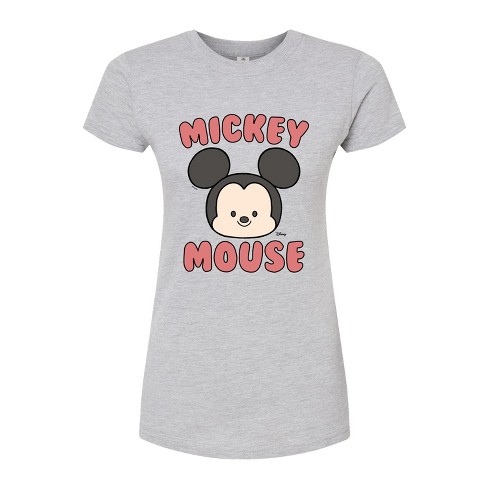 Women's - Disney - Mickey Mouse Head Juniors Fitted Graphic T-Shirt - image 1 of 3