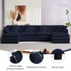 Mjkone 132'' Oversized Modular Sectional Sofa, U-Shaped Couch with 2 Ottomans, 6-Seat Chenille Fabric Upholstered Deep Seat Sofa - 3 of 4