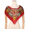Elerevyo Women's Satin Large Paisley Symmetric Silk Square Scarf Head Wrap Bandanas 35.4" X 35.4" - 2 of 4