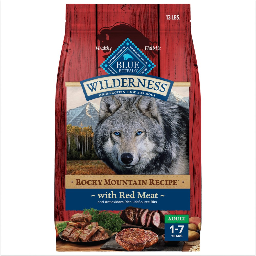 Photos - Dog Food Blue Buffalo Wilderness Rocky Mountain Recipe High Protein Natural Adult D 