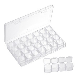 Unique Bargains PP Bead Craft Jewelry Storage Organizing Boxes with Hinged Lid 6.9" x 4" - 1 of 4