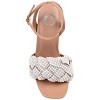 Journee Collection Womens Dua Tru Comfort Foam Pearl Accents Block Heel Sandals Mocha 10 - 4 of 4