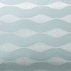 Kumasinova 12" Rectangle Bed Pillows,Cotton Couch Pillows with Wave Embroidery Design,Coastal Decorative Pillows for Bed and Sofa,Blue - 3 of 4
