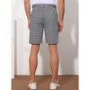 Lars Amadeus Men's Straight Leg Flat Front Plaid Print Chino Shorts - 3 of 4