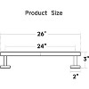 USHOWER Matte Black Towel Bar, 24-Inch Towel Rack for Bathroom Wall Mounted, Stainless Steel Towel Rod Modern Home Decor (Total Length 26-Inch) - 2 of 4