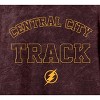 Justice League Movie Central City Track Men's Burgundy Mineral Wash Sweatshirt - 3 of 4