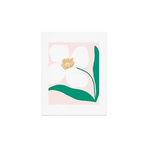 Deny Designs Maritza Lisa Single White Abstract Flower Framed Wall Art Print - 1 of 4