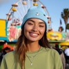 Dalix Heartly Ghost Embroidered Beanie Hat Knit Cap Cold Weather Womens - 2 of 4