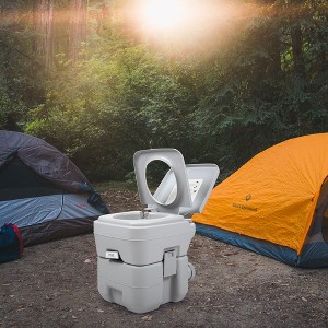 DOMETOUR 5 Gallon Portable Toilet Flush Potty Travel Camping Outdoor - 1 of 4