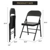 Folding Chairs , Foldable Chairs with Metal Frame Hold Up to 350 Pounds,Portable Grey Folding Chairs Suitable for Dining Room,Living Room,Office - 3 of 4