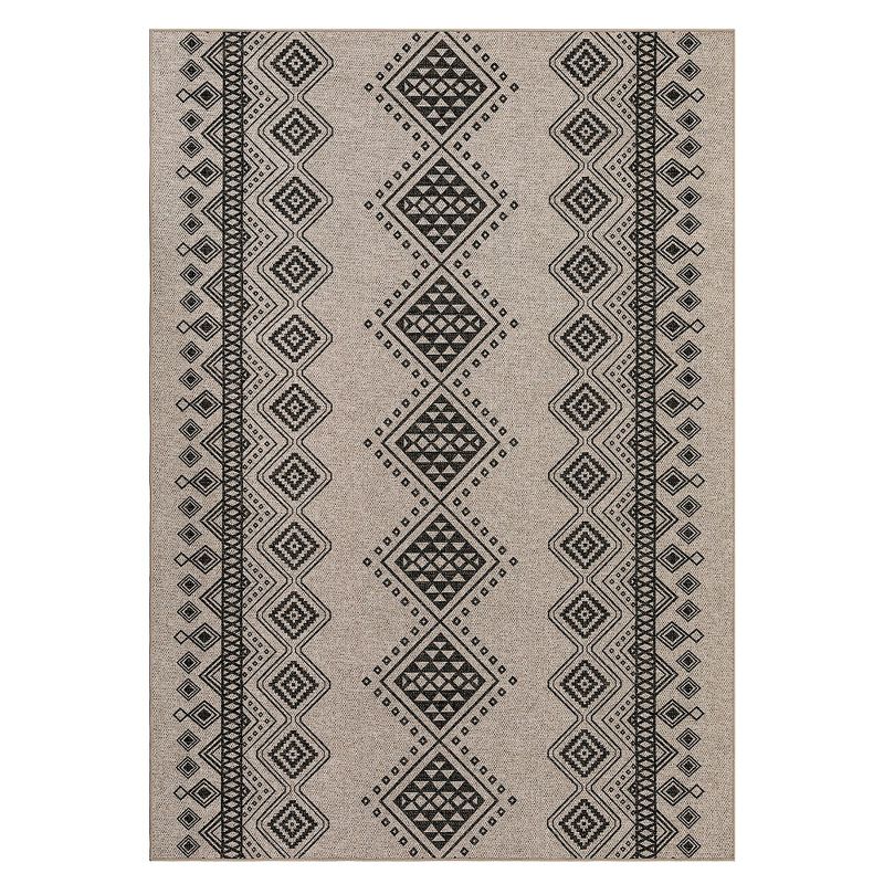 Easy Jute Rug Modern Geometric Area Rug Non Slip Rug Boho Washable Rug Contemporary Natural Indoor Throw Rug for Living Bedroom Office, 4' x 6' Brown, 3 of 9