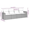 4 Piece Patio Sofa Set with Cushions Poly Rattan vidaXL - 3 of 3