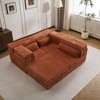 Whisen Modern Compression Loveseat, Convertible Floor Sofa Bed,DIY Boneless Modular Sectional Couch, No Assembly Required - 3 of 4