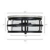 LNC Vine 3-Lights 12.6-in Matte Black and Grayish White  LED Flush Mount Lights - 3 of 4