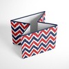 Bacati - MixNMatch Zigzag Blue/Red Storage Large Box - 3 of 4