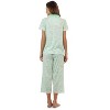 Casual Nights Women's Short Sleeve Floral Capri Pajama Set - 4 of 4