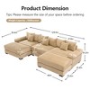 Christopher Knight Home Hodge 130" Oversized Corduroy 3-Seat U-Sectional Sofa with Ottoman - 3 of 4