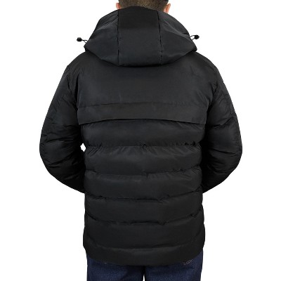 Victory Outfitters Men’s Quilted Hooded Winter Coat Black M — фото 2