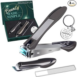 DOMETOUR Nail Clippers Ideas Gifts Ultra Sharp Sturdy Heavy Duty Self-Collecting No Splash Fingernail Toenail Cutter - 1 of 4