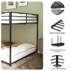 TiramisuBest Twin-over-Full Bunk Bed: Heavy-duty Sturdy Metal, Noise Reduced,Wooden Guardrail, Convenient for Three, No Box Spring, White - 4 of 4