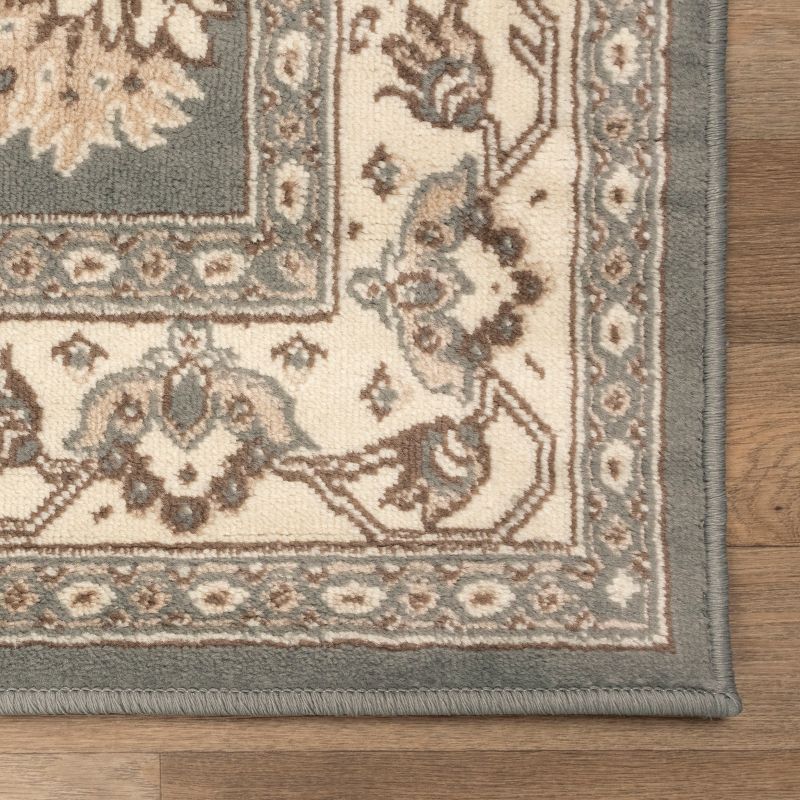 Traditional Floral Indoor Hallway Entryway Runner Rug by Blue Nile Mills, 3 of 6