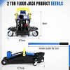 4400 Lbs Car Jack, Low Profile 2 Ton Hydraulic Floor Jack, Portable Car Lift Jack, Heavy Duty Car Hydraulic Trolley Jack Lift Range 3.35"-13" - 4 of 4