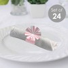 Big Dot of Happiness Pink Stripes - Simple Party Paper Napkin Holder - Napkin Rings - Set of 24 - 2 of 4
