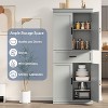 Freestanding Tall Kitchen Pantry Storage Cabinet, 70in Cupboard with Adjustable Shelves, for Bathroom, Dining Room, Living Room - 4 of 4