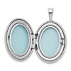 Black Bow Jewelry 19mm Diamond Oval Locket in Rhodium Plated Sterling Silver - 4 of 4
